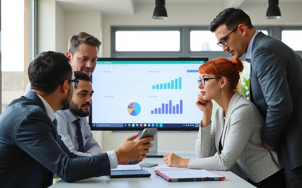 Professionisti che collaborano in un ambiente d'ufficio moderno