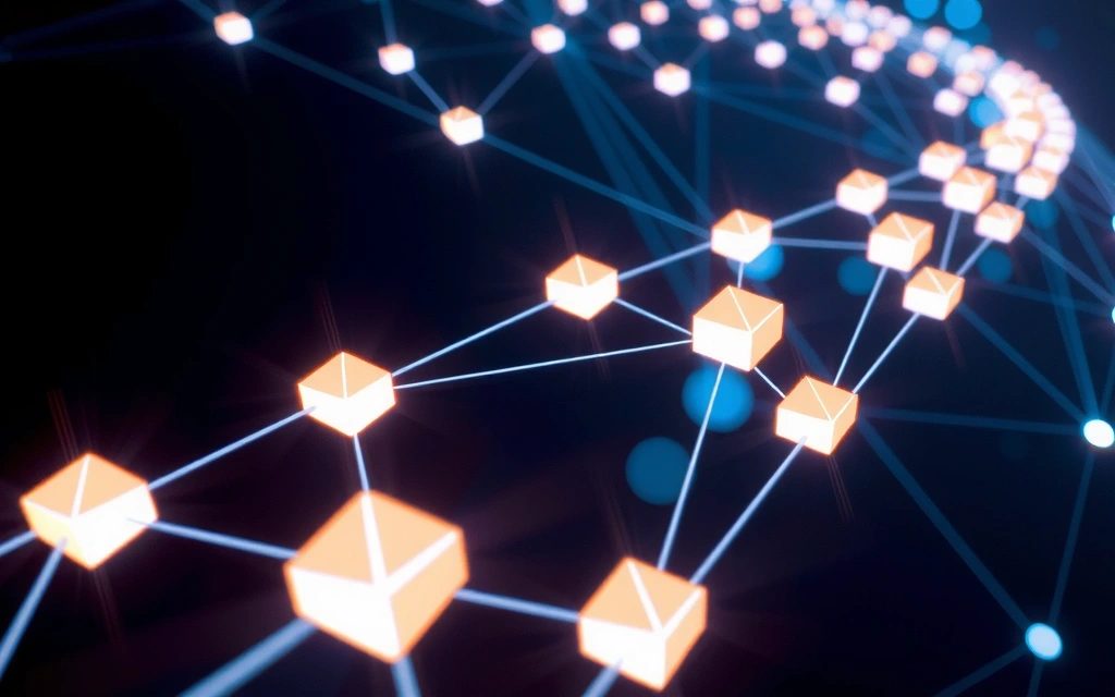Rappresentazione visiva di nodi blockchain interconnessi